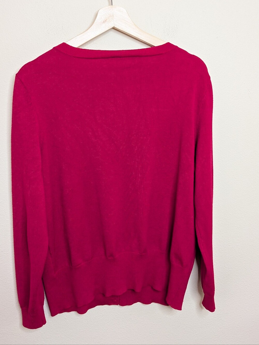 Lane Bryant Red Raspberry Button Front Cardigan Plus Size 14/16 - Picture 5 of 5